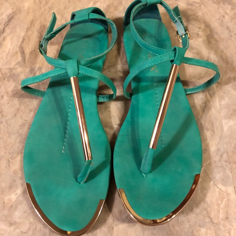 Green Liliana Sandals Size 9